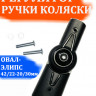 Шарнир регулирования ручки по высоте овал-овал 42/22-20/30мм усиленный №004009